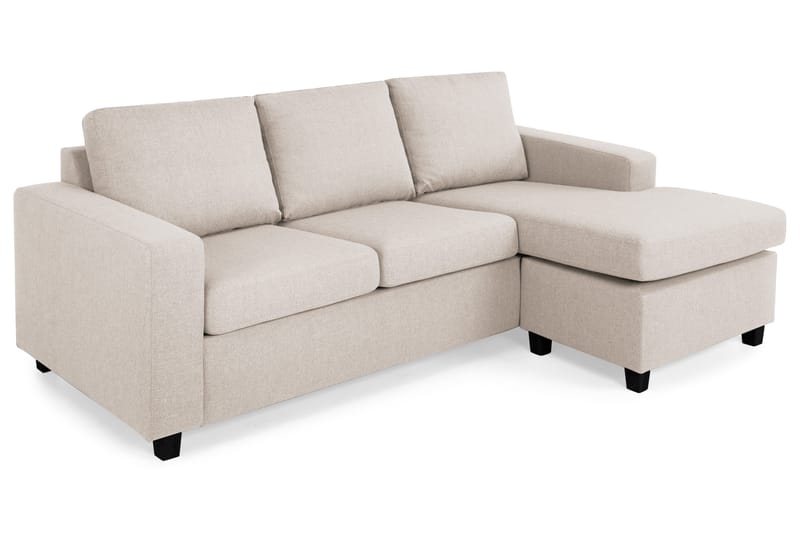 Crazy 3-sits Vändbar L-formad Divansoffa i Tyg - Beige - Möbler - Vardagsrum - Soffor - Divansoffa & schäslong