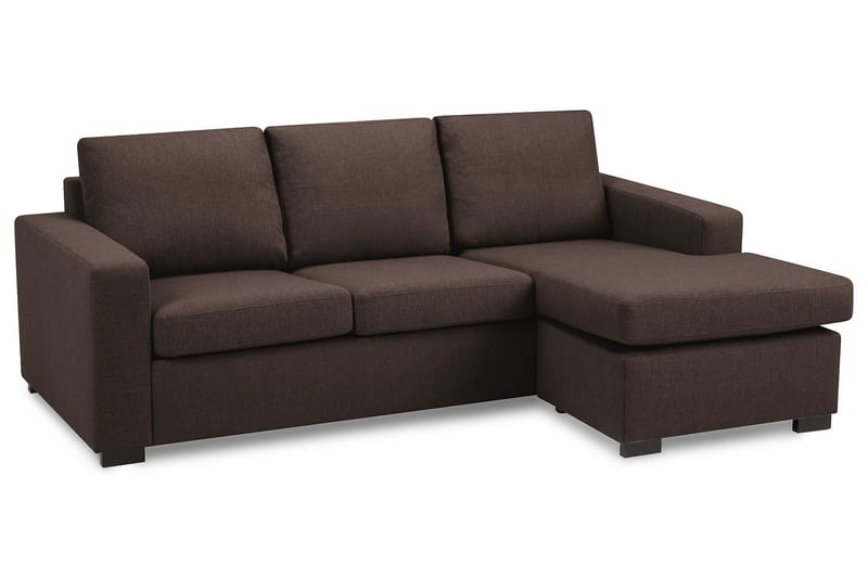 Crazy 3-sits Vändbar L-formad Divansoffa i Tyg - Brun - Möbler - Vardagsrum - Soffor - Divansoffa & schäslong