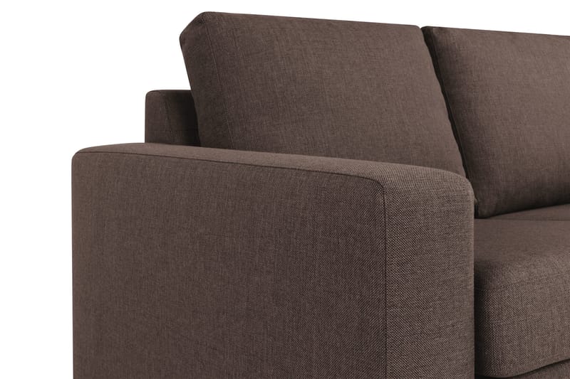 Crazy 3-sits Vändbar L-formad Divansoffa i Tyg - Brun - Möbler - Vardagsrum - Soffor - Divansoffa & schäslong