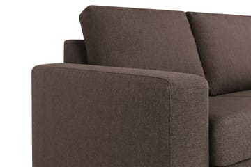 Crazy 3-sits Vändbar L-formad Divansoffa i Tyg - Brun - Möbler - Vardagsrum - Soffor - Divansoffa & schäslong