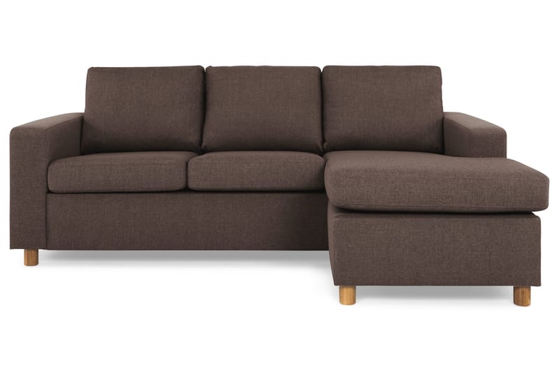 Crazy 3-sits Vändbar L-formad Divansoffa i Tyg - Brun - Möbler - Vardagsrum - Soffor - Divansoffa & schäslong