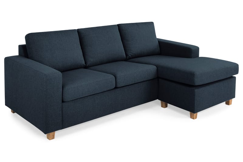 Crazy 3-sits Vändbar L-formad Divansoffa i Tyg - Mörkblå - Möbler - Vardagsrum - Soffor - Divansoffa & schäslong