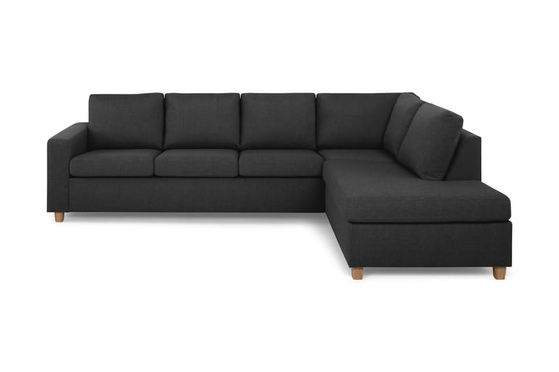 Crazy 4-sits Högervänd L-formad Schäslongsoffa i Tyg - Antracit - Möbler - Vardagsrum - Soffor - Divansoffa & schäslong