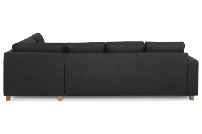 Crazy 4-sits Högervänd L-formad Schäslongsoffa i Tyg - Antracit - Möbler - Vardagsrum - Soffor - Divansoffa & schäslong