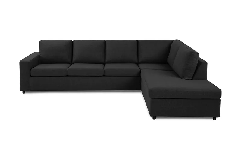 Crazy 4-sits Högervänd L-formad Schäslongsoffa i Tyg - Antracit - Möbler - Vardagsrum - Soffor - Divansoffa & schäslong