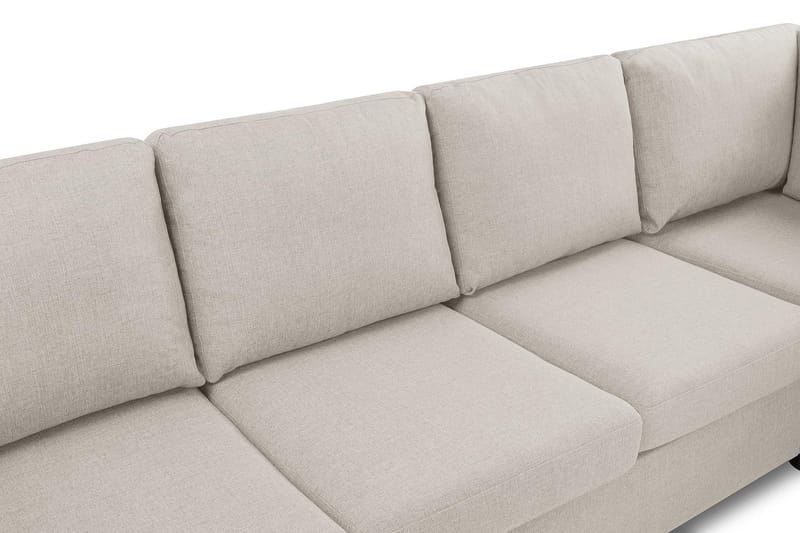 Crazy 4-sits Högervänd L-formad Schäslongsoffa i Tyg - Beige - Möbler - Vardagsrum - Soffor - Divansoffa & schäslong