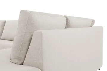 Crazy 4-sits Högervänd L-formad Schäslongsoffa i Tyg - Beige - Möbler - Vardagsrum - Soffor - Divansoffa & schäslong