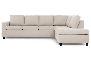 Crazy 4-sits Högervänd L-formad Schäslongsoffa i Tyg - Beige - Möbler - Vardagsrum - Soffor - Divansoffa & schäslong