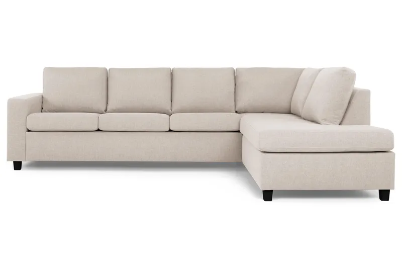 Crazy 4-sits Högervänd L-formad Schäslongsoffa i Tyg - Beige - Möbler - Vardagsrum - Soffor - Divansoffa & schäslong