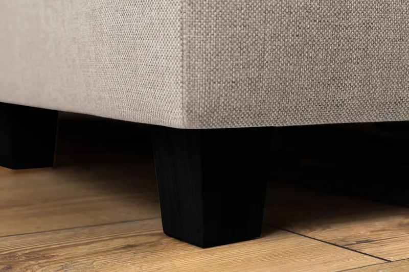Crazy 4-sits Högervänd L-formad Schäslongsoffa i Tyg - Beige - Möbler - Vardagsrum - Soffor - Divansoffa & schäslong