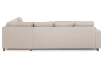 Crazy 4-sits Högervänd L-formad Schäslongsoffa i Tyg - Beige - Möbler - Vardagsrum - Soffor - Divansoffa & schäslong