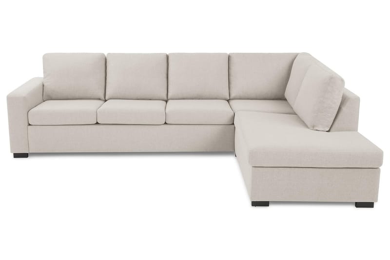 Crazy 4-sits Högervänd L-formad Schäslongsoffa i Tyg - Beige - Möbler - Vardagsrum - Soffor - Divansoffa & schäslong