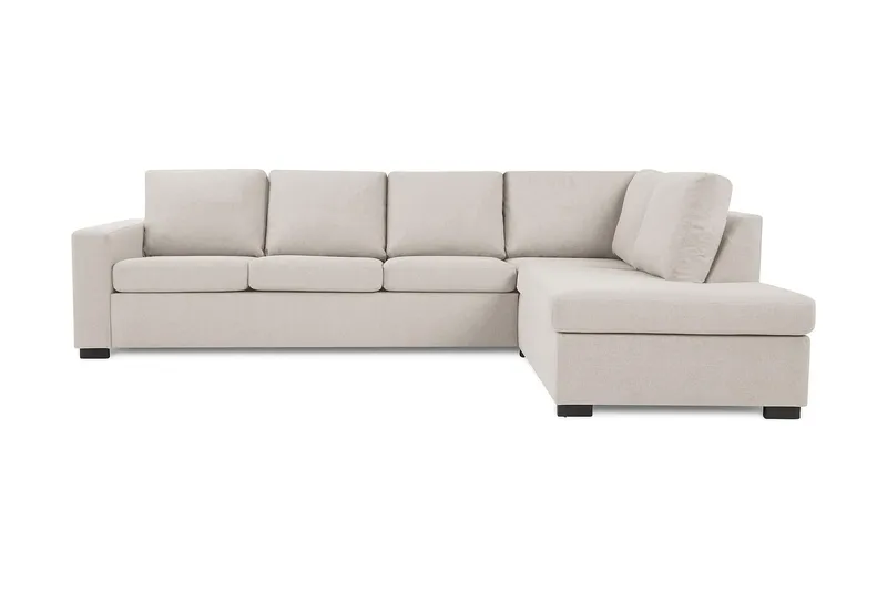 Crazy 4-sits Högervänd L-formad Schäslongsoffa i Tyg - Beige - Möbler - Vardagsrum - Soffor - Divansoffa & schäslong