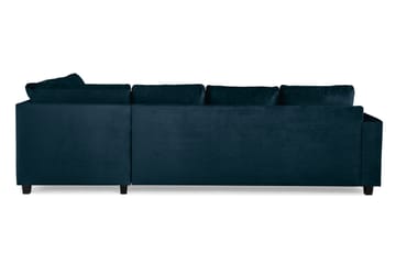 Crazy 4-sits Högervänd U-formad Large Soffa med Divan och Schäslong i Sammet - Blå - Möbler - Vardagsrum - Soffor - U-soffor