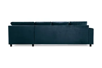 Crazy 4-sits Högervänd U-formad Large Soffa med Divan och Schäslong i Sammet - Blå - Möbler - Vardagsrum - Soffor - U-soffor