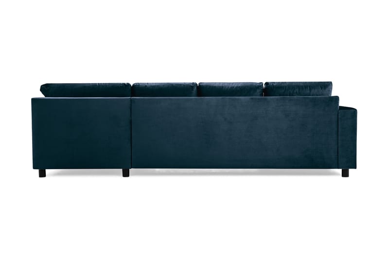 Crazy 4-sits Högervänd U-formad Large Soffa med Divan och Schäslong i Sammet - Blå - Möbler - Vardagsrum - Soffor - U-soffor