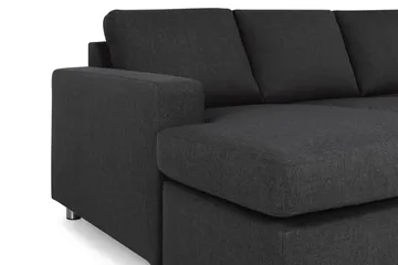 Crazy 4-sits Högervänd U-formad Large Soffa med Divan och Schäslong i Tyg - Antracit - Möbler - Vardagsrum - Soffor - U-soffor