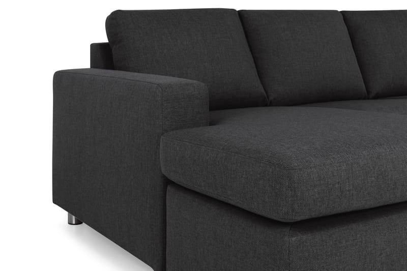 Crazy 4-sits Högervänd U-formad Large Soffa med Divan och Schäslong i Tyg - Antracit - Möbler - Vardagsrum - Soffor - U-soffor