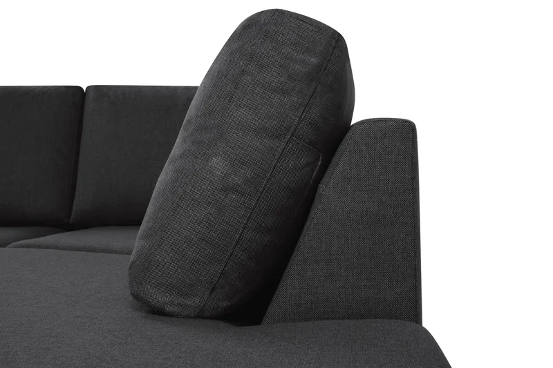 Crazy 4-sits Högervänd U-formad Large Soffa med Divan och Schäslong i Tyg - Antracit - Möbler - Vardagsrum - Soffor - U-soffor