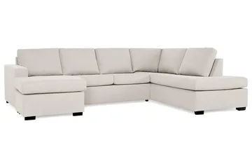 Crazy 4-sits Högervänd U-formad Large Soffa med Divan och Schäslong i Tyg - Beige - Möbler - Vardagsrum - Soffor - U-soffor
