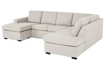 Crazy 4-sits Högervänd U-formad Large Soffa med Divan och Schäslong i Tyg - Beige - Möbler - Vardagsrum - Soffor - U-soffor