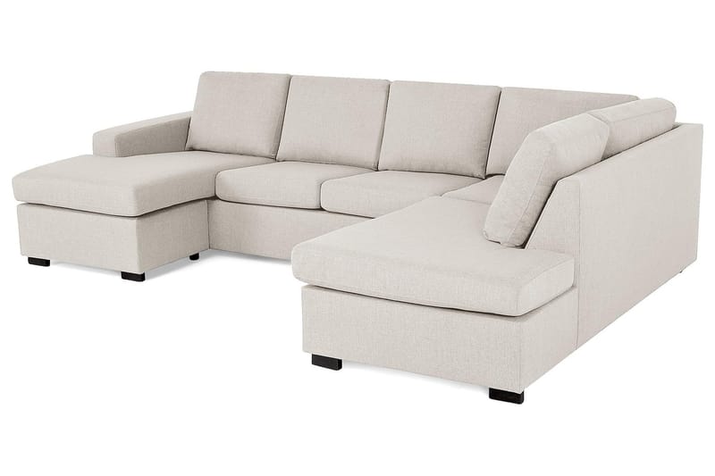 Crazy 4-sits Högervänd U-formad Large Soffa med Divan och Schäslong i Tyg - Beige - Möbler - Vardagsrum - Soffor - U-soffor