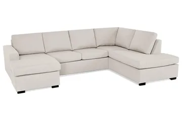 Crazy 4-sits Högervänd U-formad Large Soffa med Divan och Schäslong i Tyg - Beige - Möbler - Vardagsrum - Soffor - U-soffor