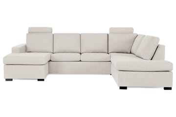 Crazy 4-sits Högervänd U-formad Large Soffa med Divan och Schäslong i Tyg - Beige - Möbler - Vardagsrum - Soffor - U-soffor