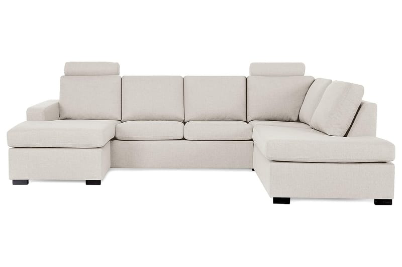 Crazy 4-sits Högervänd U-formad Large Soffa med Divan och Schäslong i Tyg - Beige - Möbler - Vardagsrum - Soffor - U-soffor
