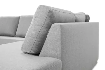 Crazy 4-sits Högervänd U-formad Large Soffa med Divan och Schäslong i Tyg - Grå - Möbler - Vardagsrum - Soffor - U-soffor