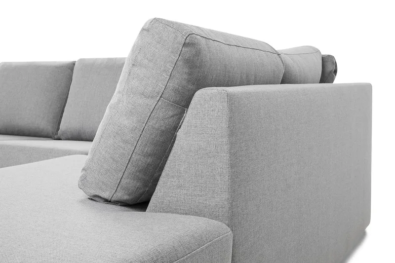 Crazy 4-sits Högervänd U-formad Large Soffa med Divan och Schäslong i Tyg - Grå - Möbler - Vardagsrum - Soffor - U-soffor