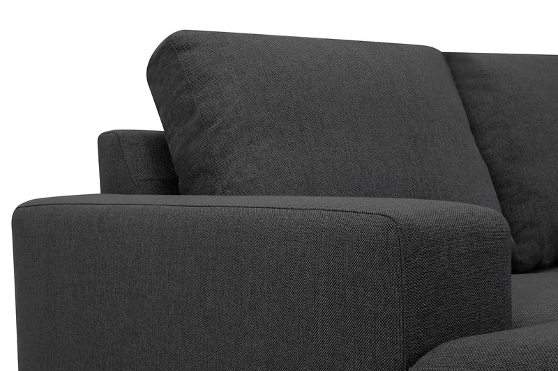 Crazy 4-sits Högervänd U-formad Small Soffa med Divan och Schäslong i Tyg - Mörkgrå - Möbler - Vardagsrum - Soffor - U-soffor