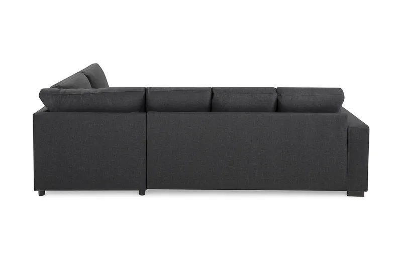 Crazy 4-sits Högervänd U-formad Small Soffa med Divan och Schäslong i Tyg - Mörkgrå - Möbler - Vardagsrum - Soffor - U-soffor