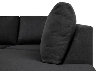 Crazy 4-sits Högervänd U-formad Small Soffa med Divan och Schäslong i Tyg - Mörkgrå - Möbler - Vardagsrum - Soffor - U-soffor