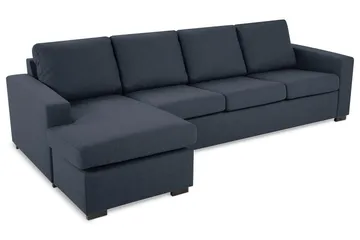 Crazy 4-sits Vändbar L-formad Divansoffa i Tyg - Mörkblå - Möbler - Vardagsrum - Soffor - Divansoffa & schäslong
