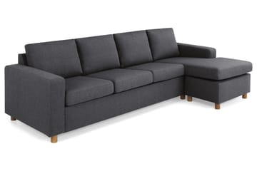 Crazy 4-sits Vändbar L-formad Divansoffa i Tyg - Mörkgrå - Möbler - Vardagsrum - Soffor - Divansoffa & schäslong
