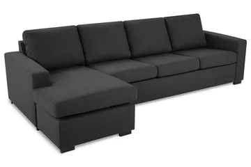 Crazy 4-sits Vändbar L-formad Divansoffa i Tyg - Mörkgrå - Möbler - Vardagsrum - Soffor - Divansoffa & schäslong