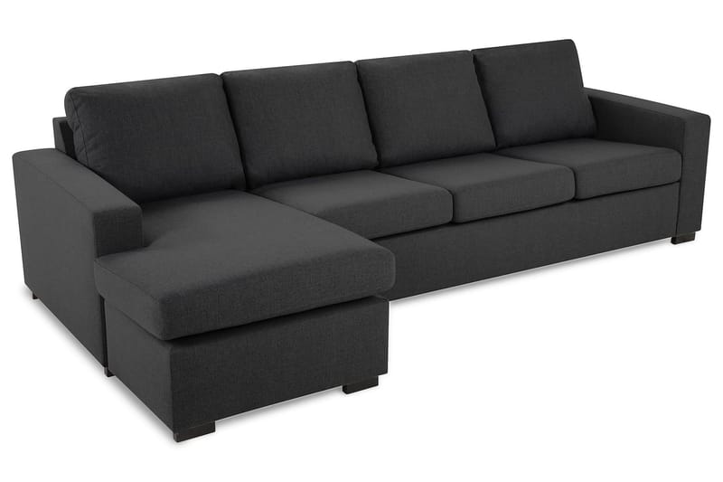 Crazy 4-sits Vändbar L-formad Divansoffa i Tyg - Mörkgrå - Möbler - Vardagsrum - Soffor - Divansoffa & schäslong