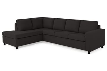 Crazy 4-sits Vänstervänd L-formad Schäslongsoffa i Tyg - Antracit - Möbler - Vardagsrum - Soffor - Divansoffa & schäslong