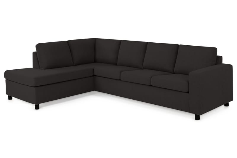 Crazy 4-sits Vänstervänd L-formad Schäslongsoffa i Tyg - Antracit - Möbler - Vardagsrum - Soffor - Divansoffa & schäslong