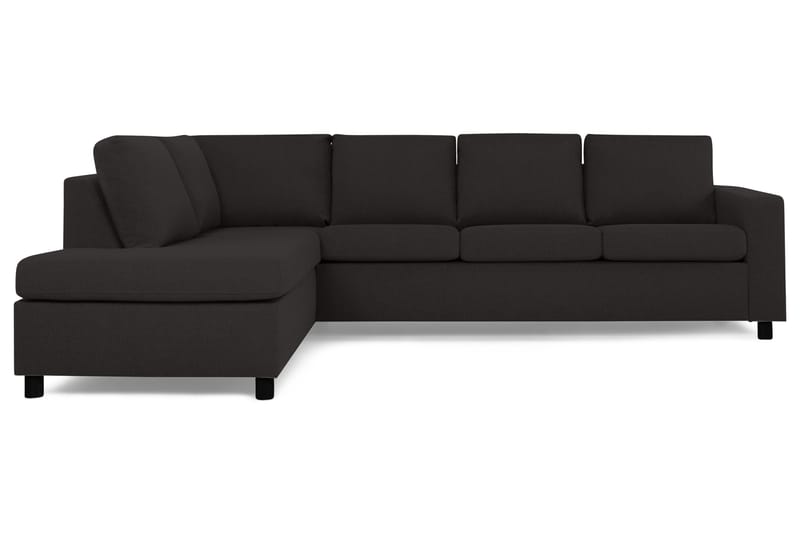 Crazy 4-sits Vänstervänd L-formad Schäslongsoffa i Tyg - Antracit - Möbler - Vardagsrum - Soffor - Divansoffa & schäslong