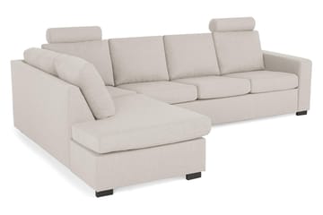 Crazy 4-sits Vänstervänd L-formad Schäslongsoffa i Tyg - Beige - Möbler - Vardagsrum - Soffor - Divansoffa & schäslong
