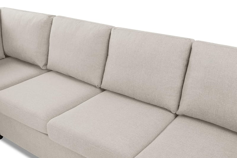 Crazy 4-sits Vänstervänd L-formad Schäslongsoffa i Tyg - Beige - Möbler - Vardagsrum - Soffor - Divansoffa & schäslong