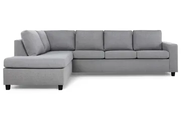 Crazy 4-sits Vänstervänd L-formad Schäslongsoffa i Tyg - Grå - Möbler - Vardagsrum - Soffor - Divansoffa & schäslong