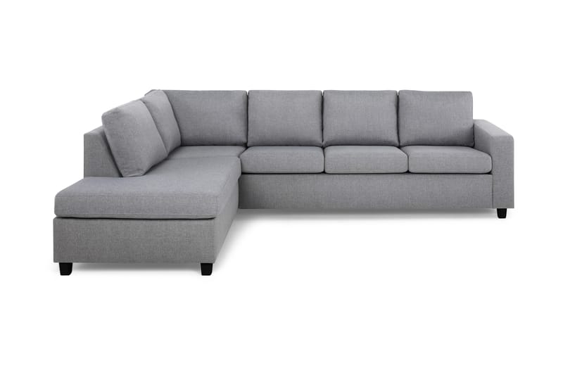 Crazy 4-sits Vänstervänd L-formad Schäslongsoffa i Tyg, Grå