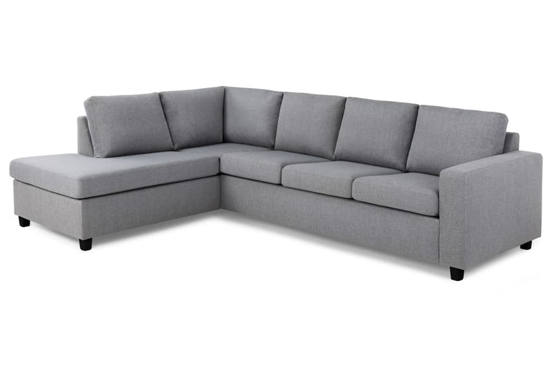 Crazy 4-sits Vänstervänd L-formad Schäslongsoffa i Tyg - Grå - Möbler - Vardagsrum - Soffor - Divansoffa & schäslong
