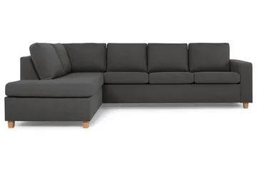 Crazy 4-sits Vänstervänd L-formad Schäslongsoffa i Tyg - Mörkgrå - Möbler - Vardagsrum - Soffor - Divansoffa & schäslong
