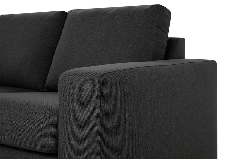 Crazy 4-sits Vänstervänd L-formad Schäslongsoffa i Tyg - Mörkgrå - Möbler - Vardagsrum - Soffor - Divansoffa & schäslong