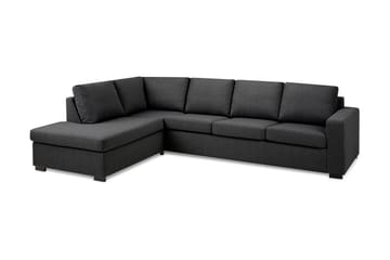 Crazy 4-sits Vänstervänd L-formad Schäslongsoffa i Tyg - Mörkgrå - Möbler - Vardagsrum - Soffor - Divansoffa & schäslong