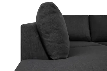 Crazy 4-sits Vänstervänd L-formad Schäslongsoffa i Tyg - Mörkgrå - Möbler - Vardagsrum - Soffor - Divansoffa & schäslong